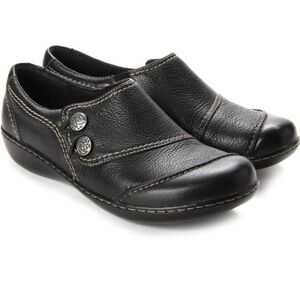 Clarks Bendables Ashland Alpine Slip On Loafers in Black Size 8.5
